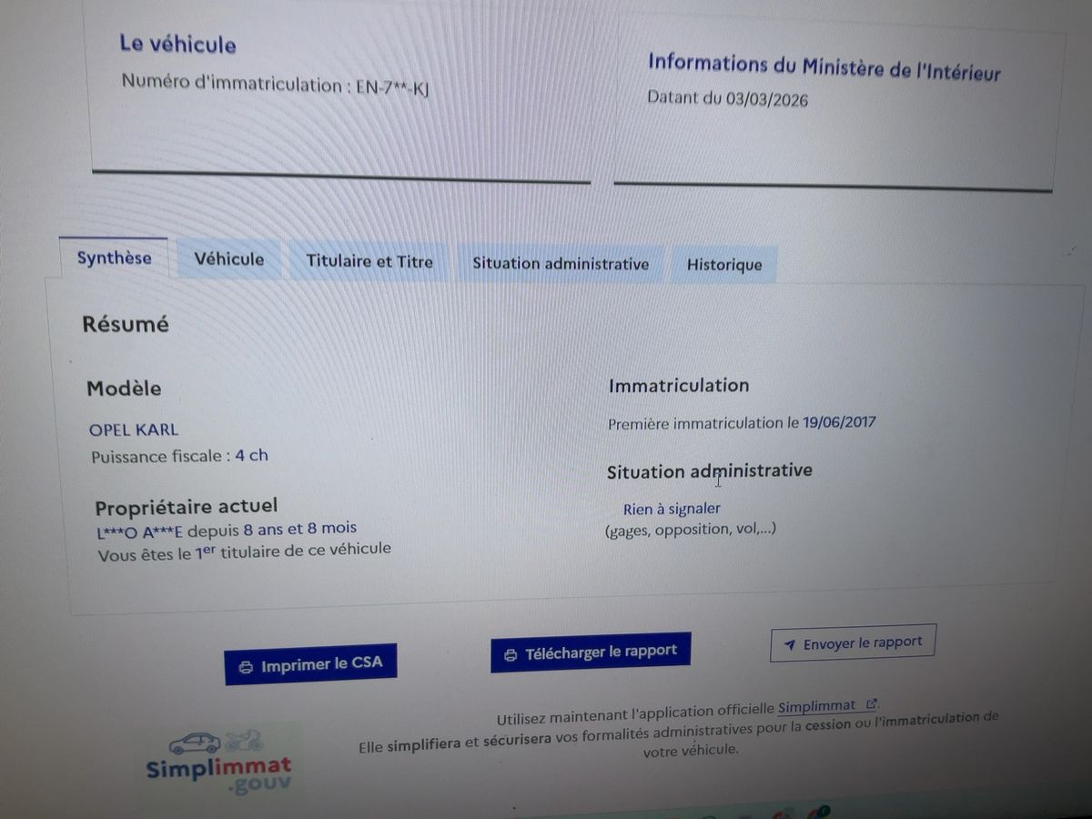 Opel Karl d'occasion