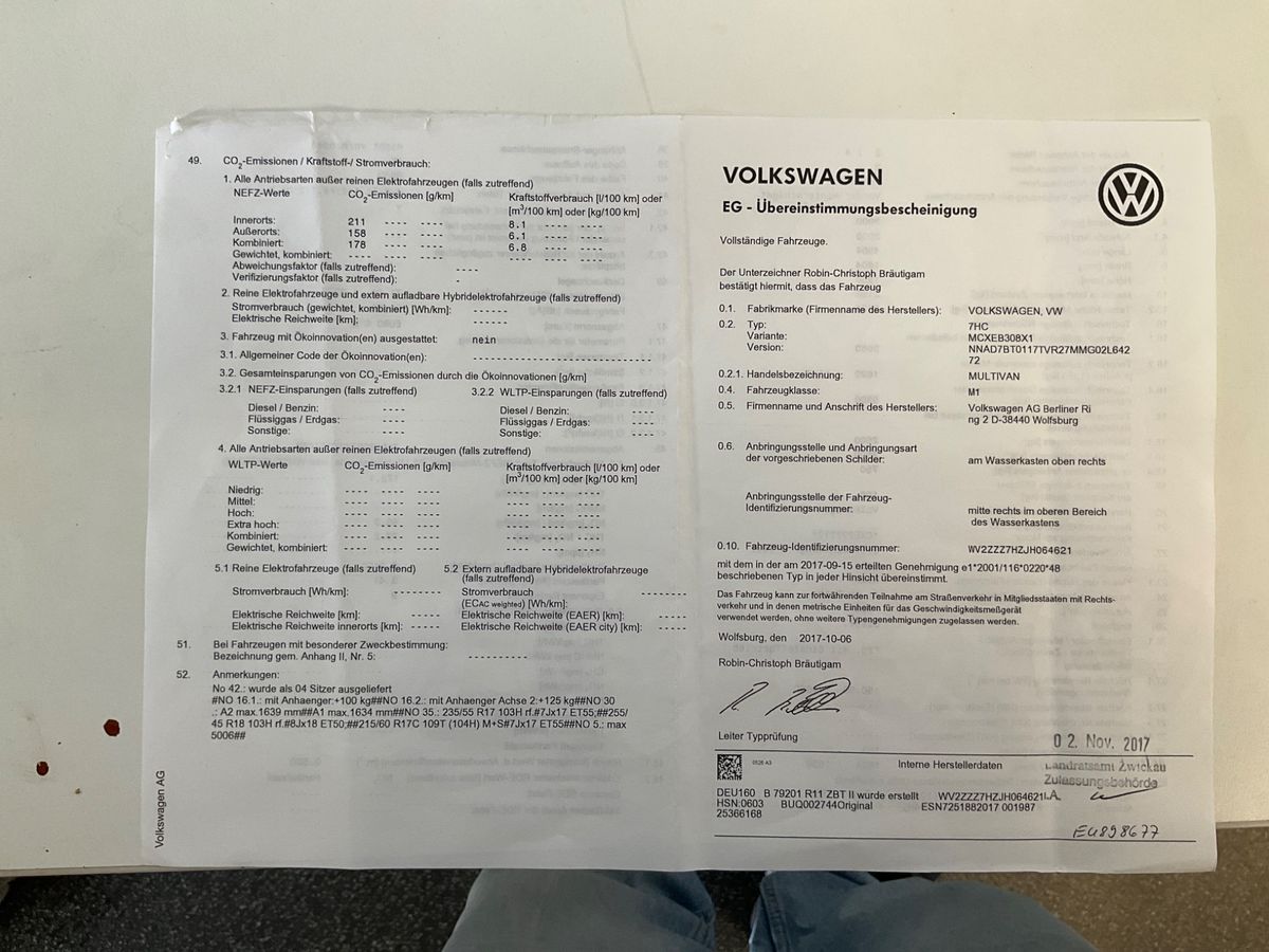 Volkswagen T6 Multivan 2.0 TDI Multivan Generation Six 4Motion