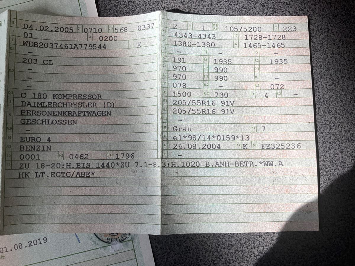 Mercedes-Benz C-Klasse C 180 Kompressor