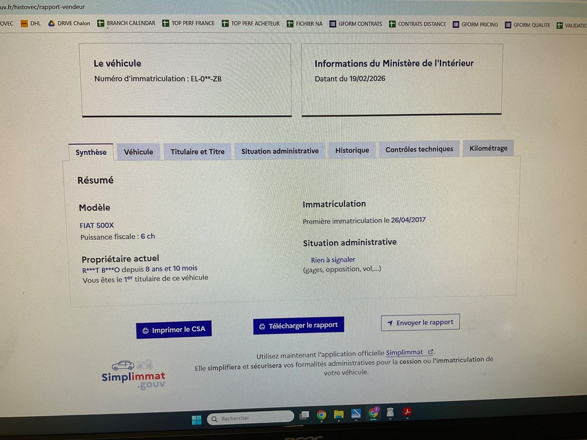 Fiat 500X d'occasion