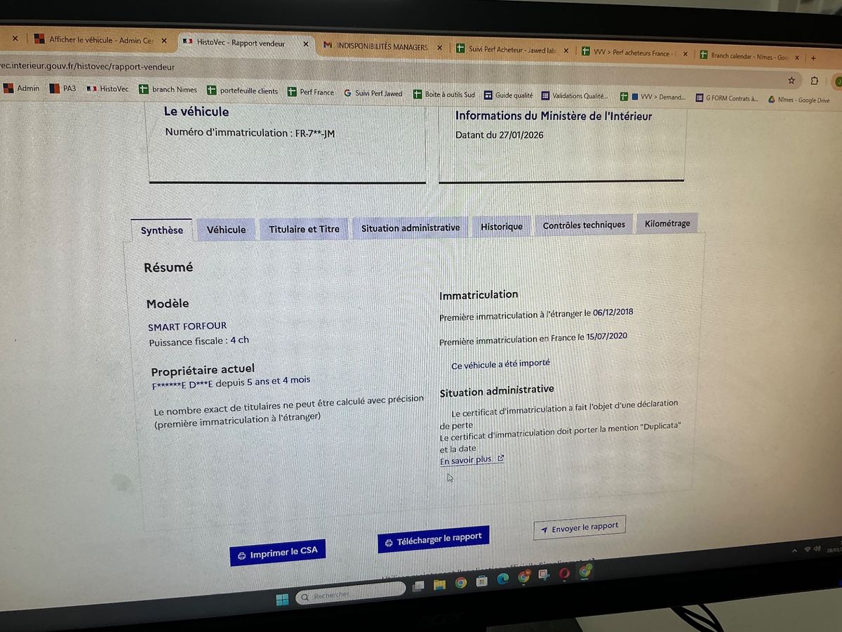 Smart forfour d'occasion