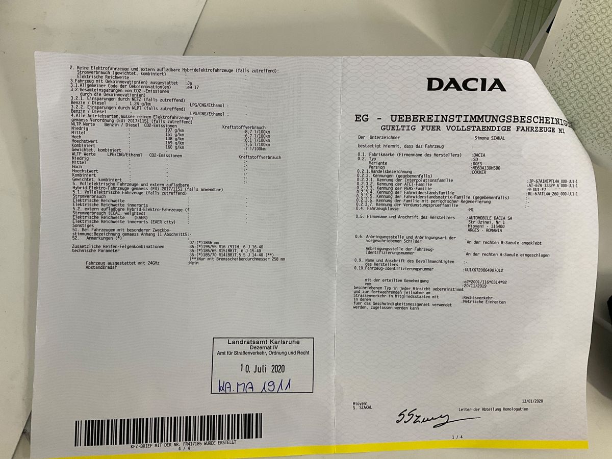 Dacia Dokker d'occasion