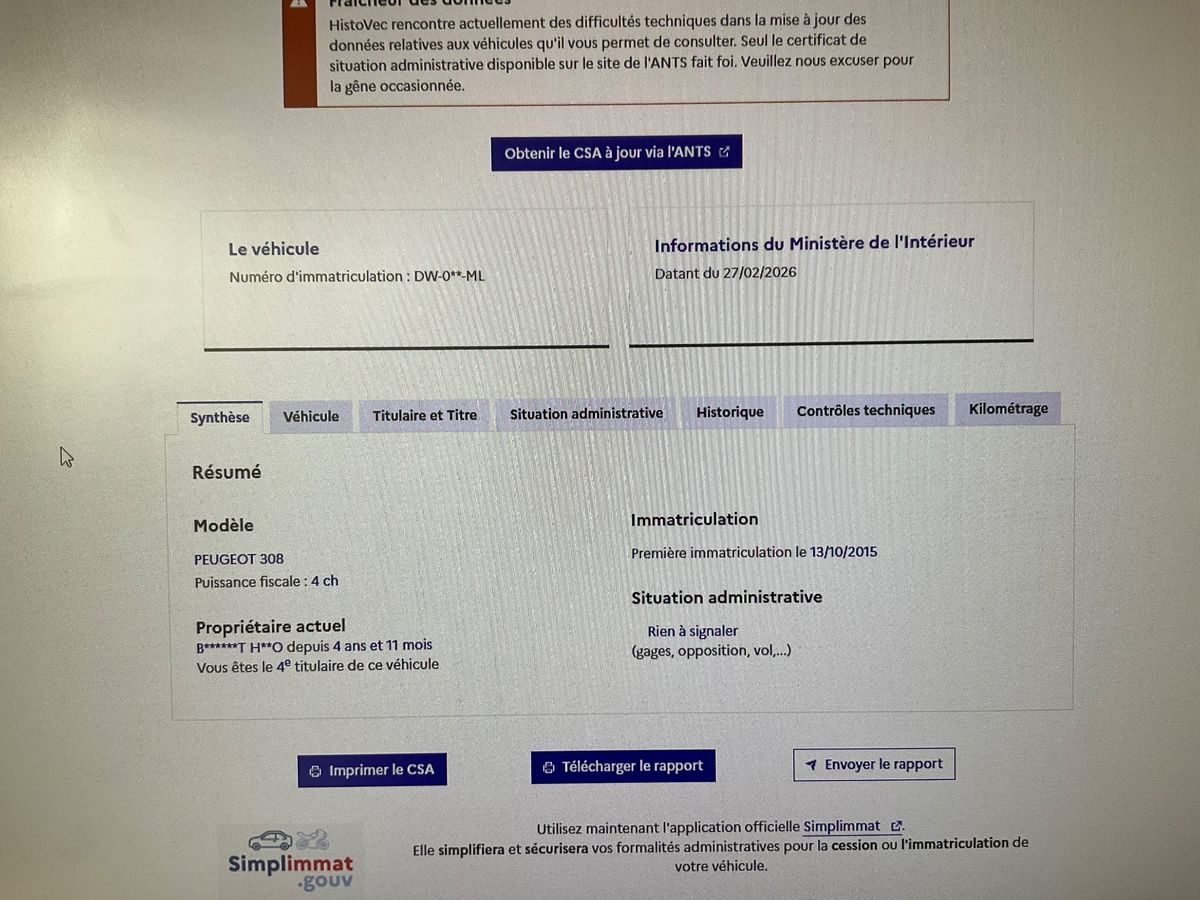 Peugeot 308 d'occasion