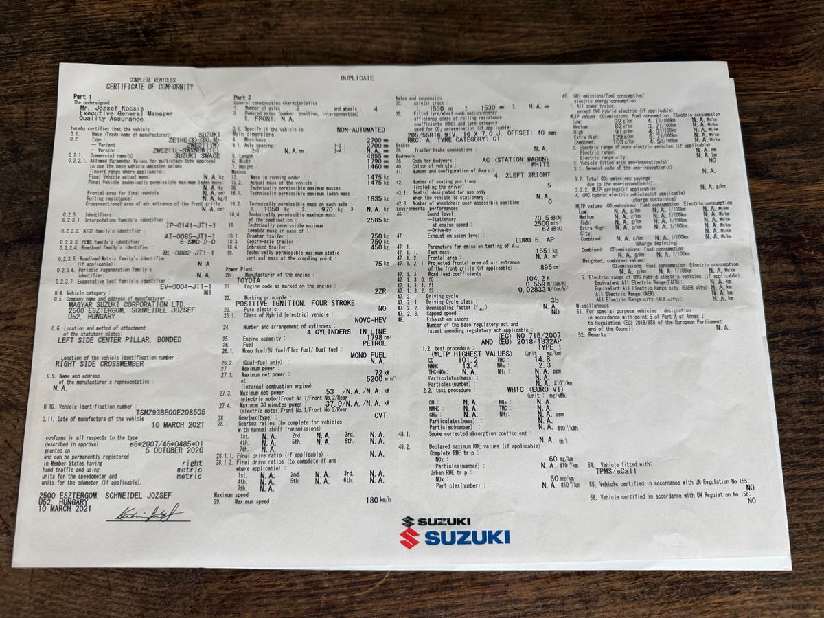 Suzuki Swace 2021 — photo 16