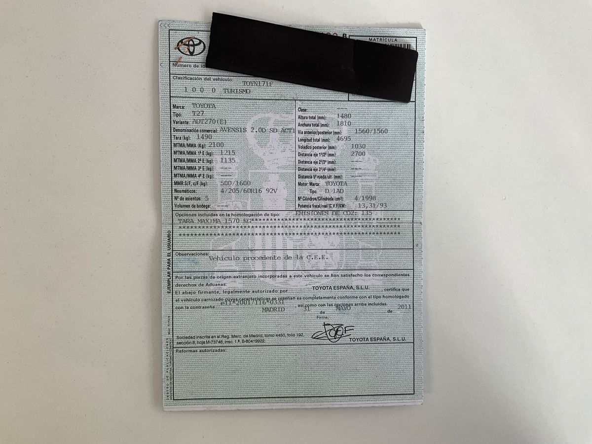 Toyota Avensis 2.0 D-4D Active