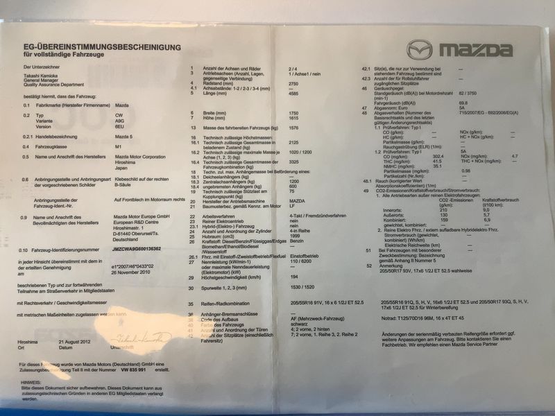 Mazda 5 2.0 Center-Line — zdjęcie 16