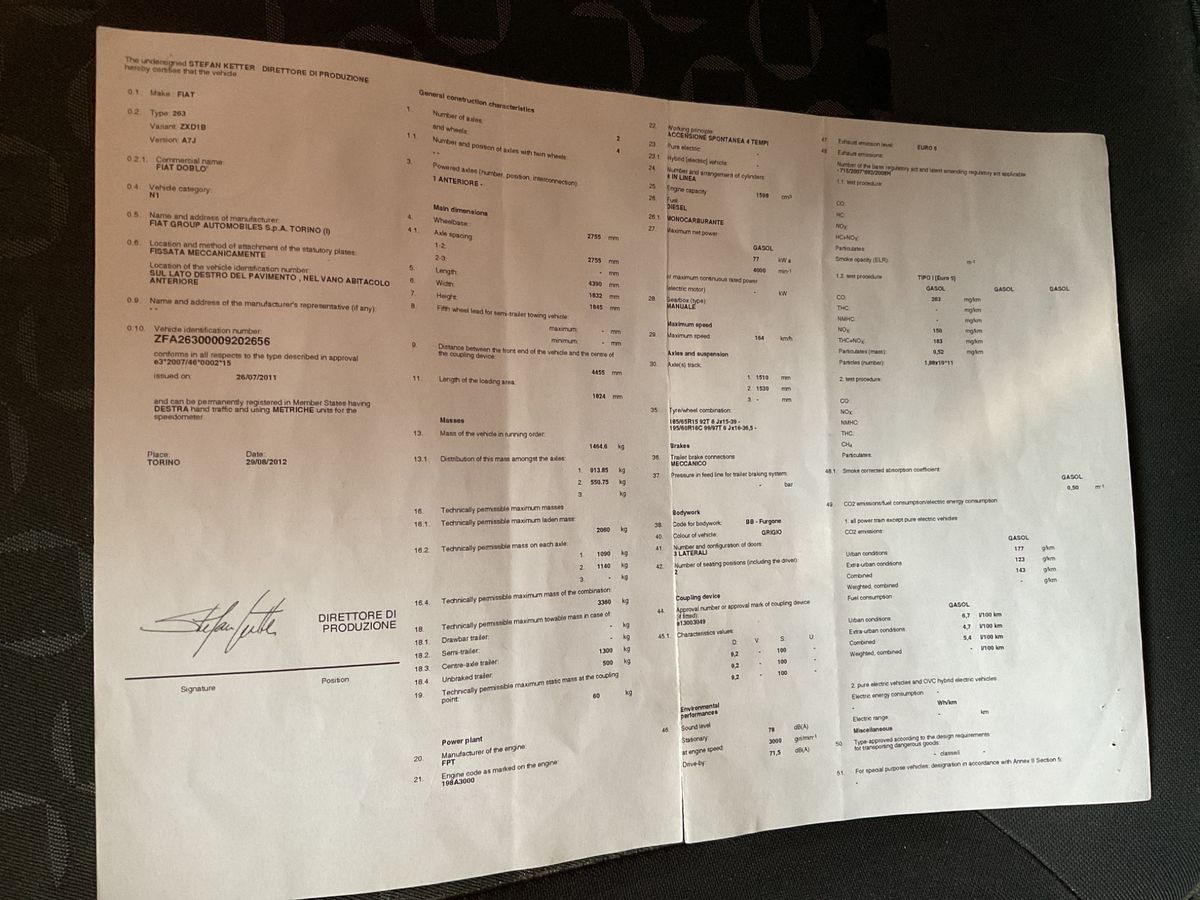 Fiat Doblo 1.6 JTDM SX Kasten