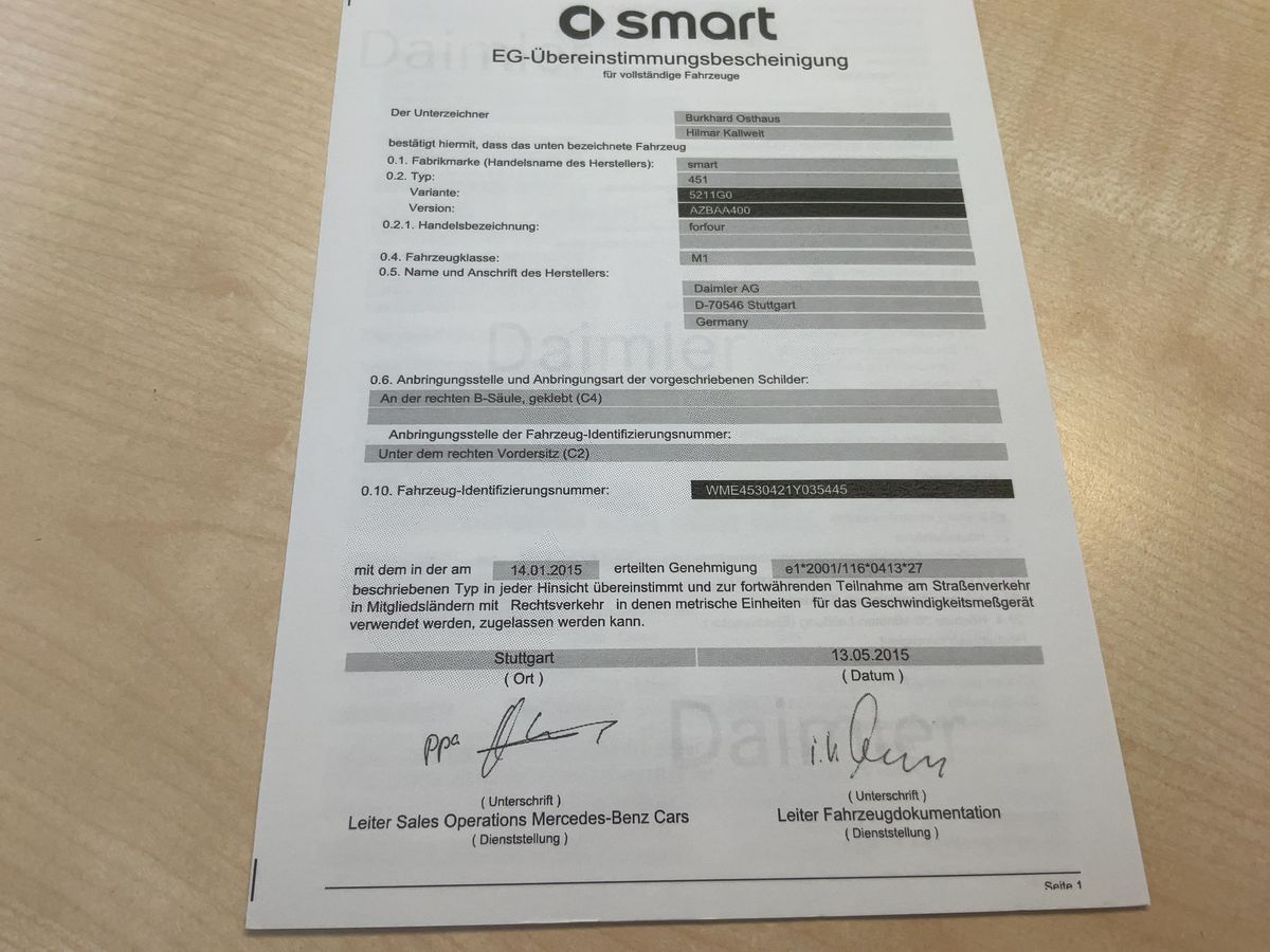 Smart forfour d'occasion