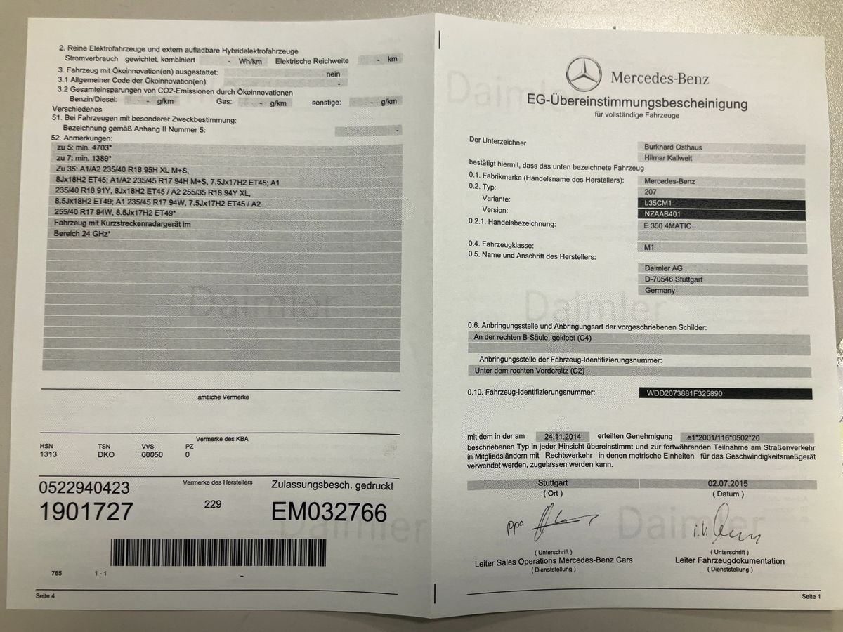 Mercedes-Benz E-Klasse d'occasion