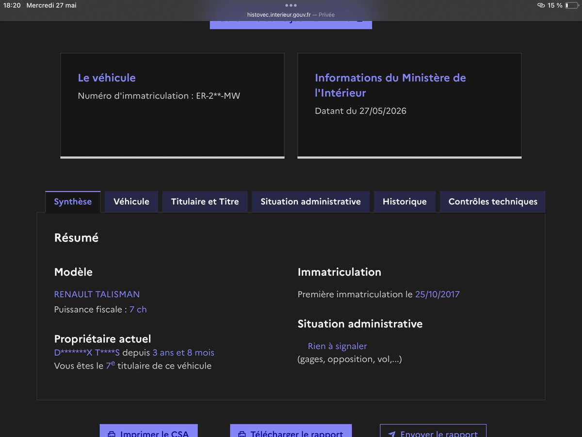 Renault Talisman d'occasion