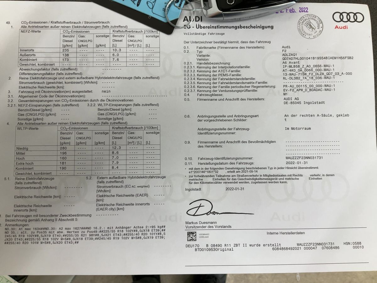 Audi A6 55 TFSI Mild-Hybrid quattro sport