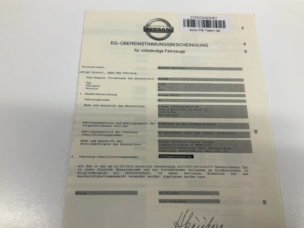 Nissan NV200 d'occasion