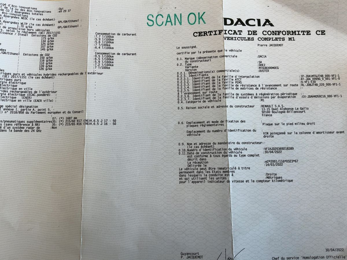 Dacia Duster d'occasion