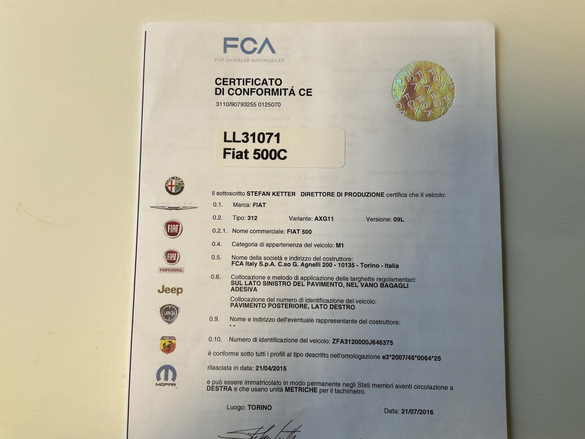 Fiat 500C 0.9 Lounge