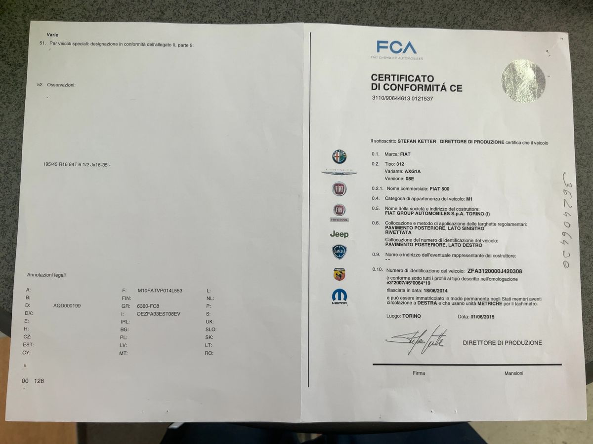 Fiat 500 d'occasion