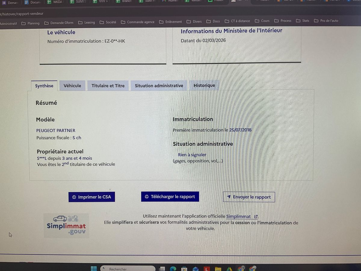 Peugeot Partner d'occasion