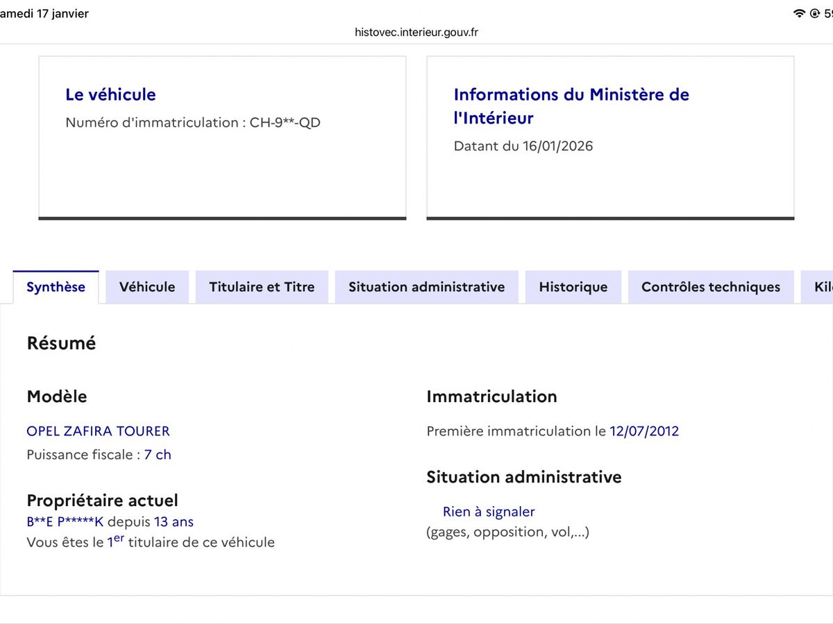 Opel Zafira d'occasion