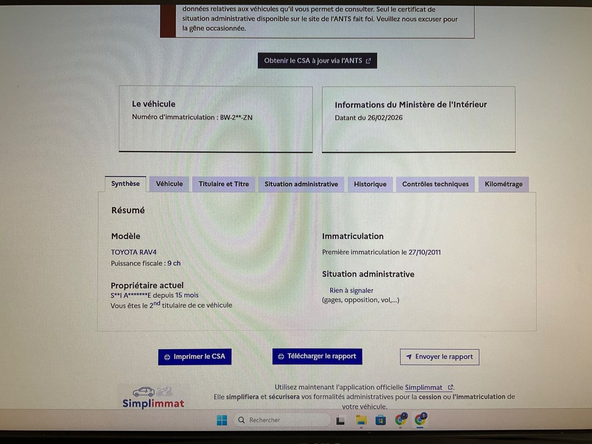 Toyota RAV d'occasion