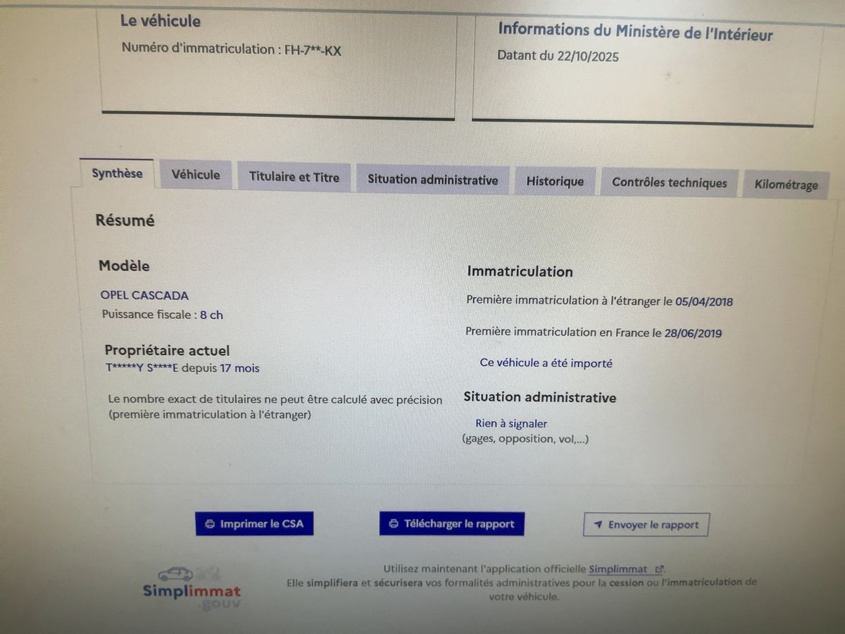 Opel Cascada d'occasion