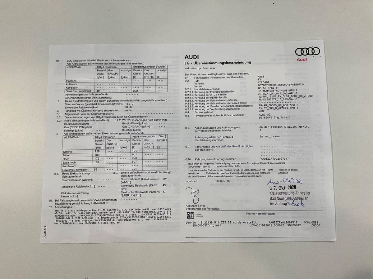 Audi Q5 55 TFSIe quattro sport
