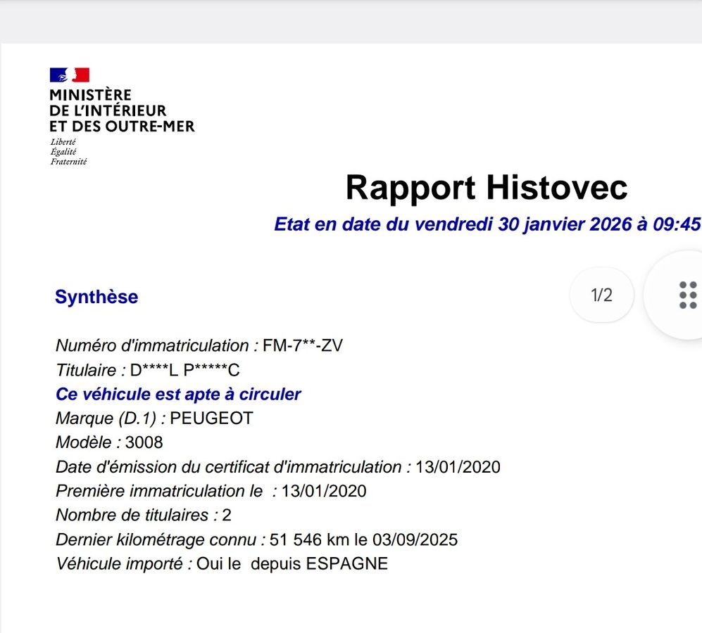 Peugeot 3008 d'occasion