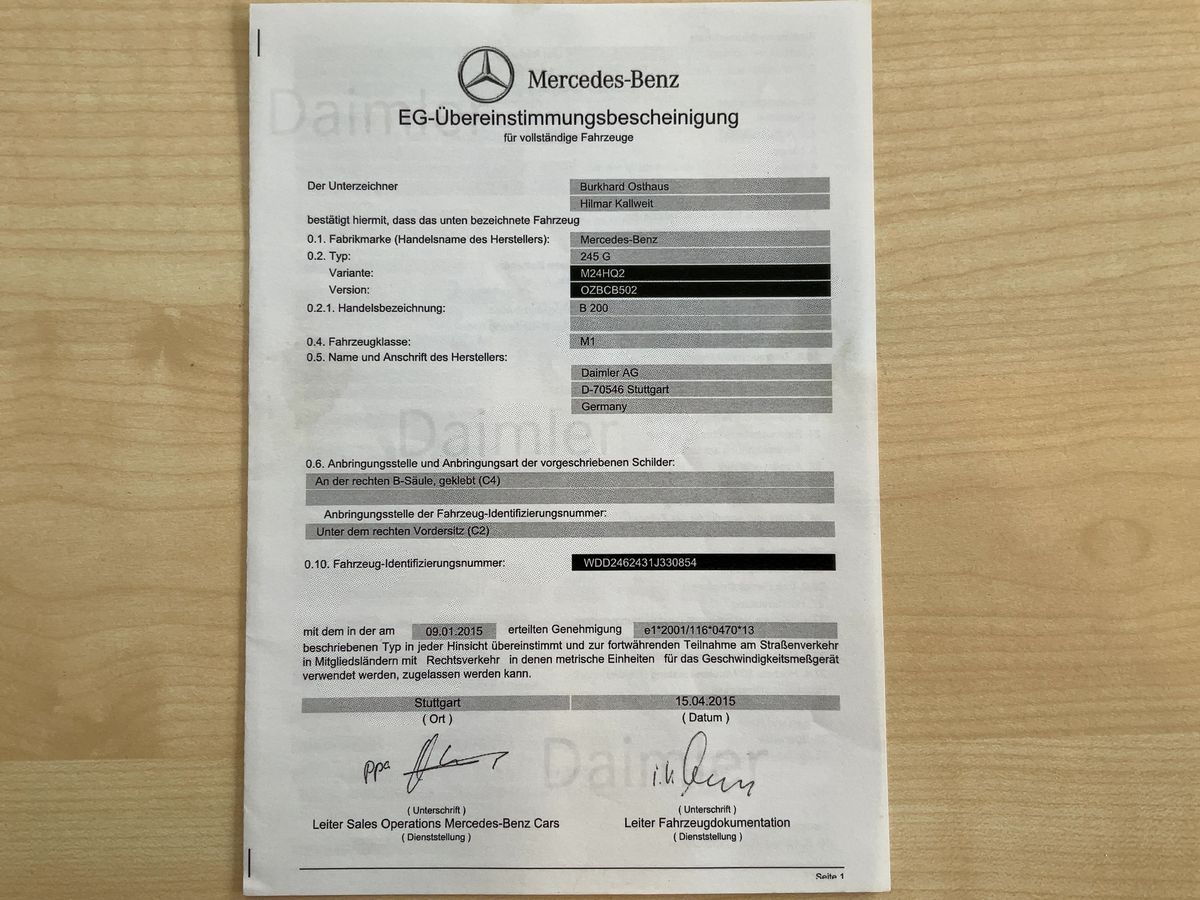 Mercedes-Benz B-Klasse d'occasion