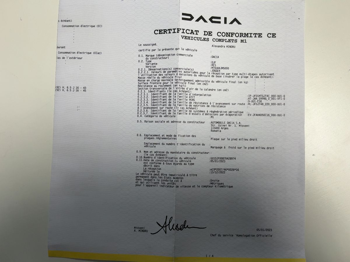 Dacia Jogger d'occasion