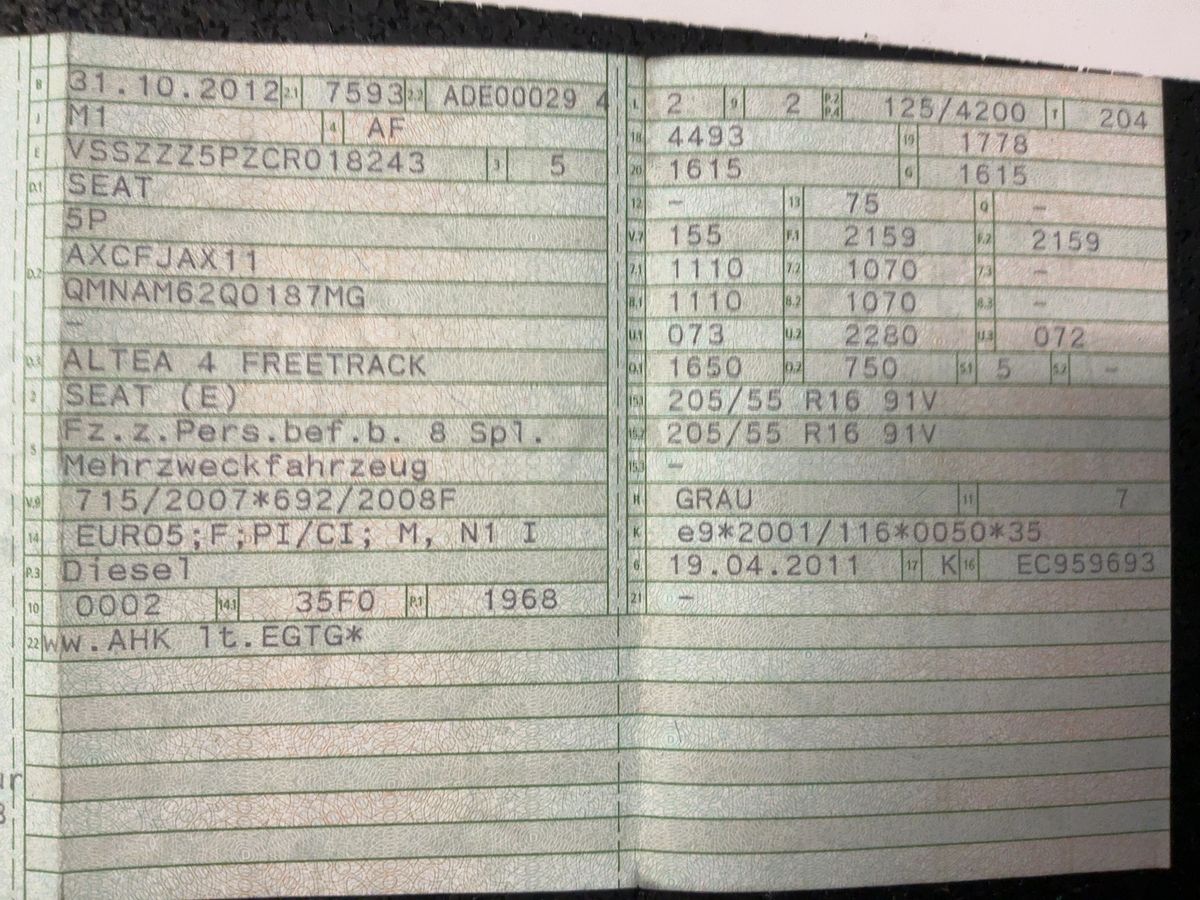 Seat Altea 2.0 TDI Freetrack 4x4