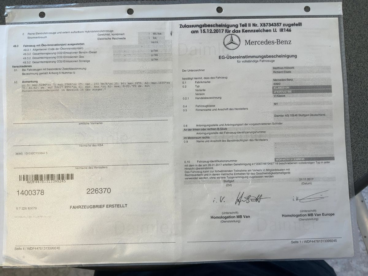 Mercedes-Benz V-Klasse d'occasion