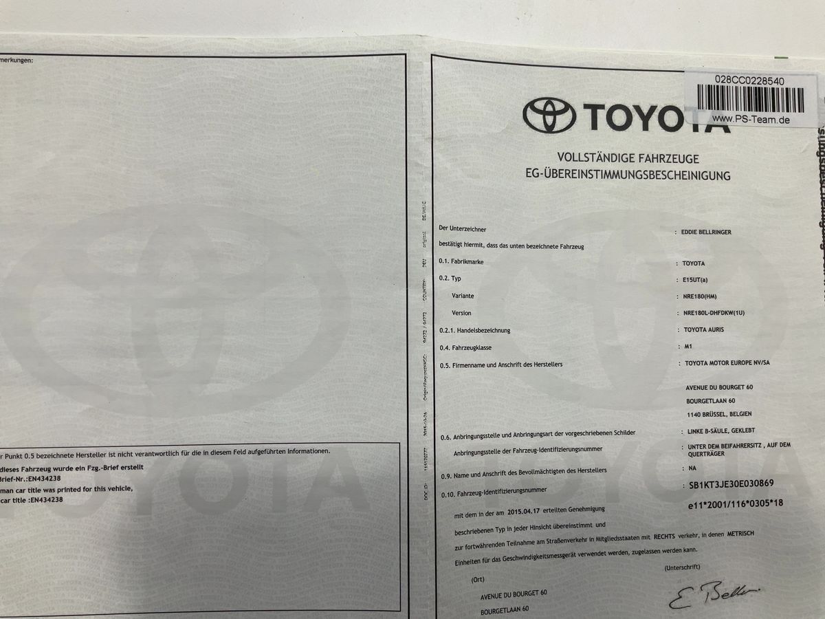 Toyota Auris d'occasion