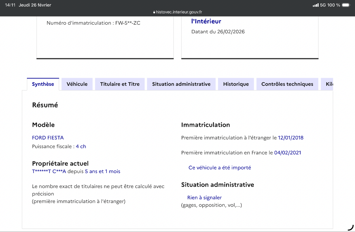 Ford Fiesta d'occasion