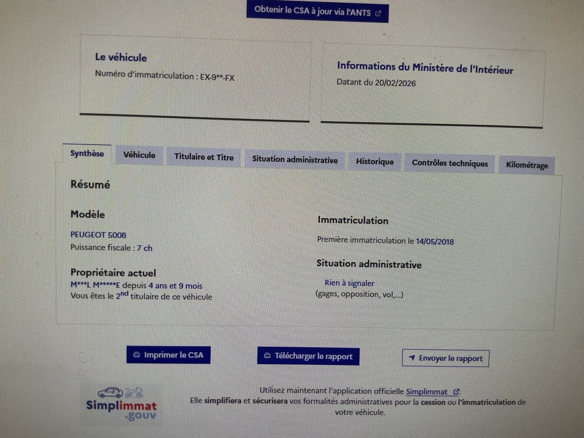 Peugeot 5008 d'occasion