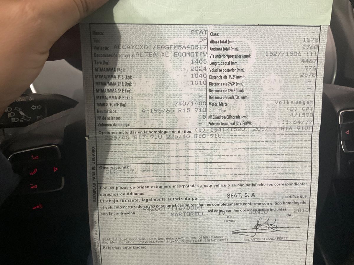 Seat Altea 1.6 TDI Style Ecomotive