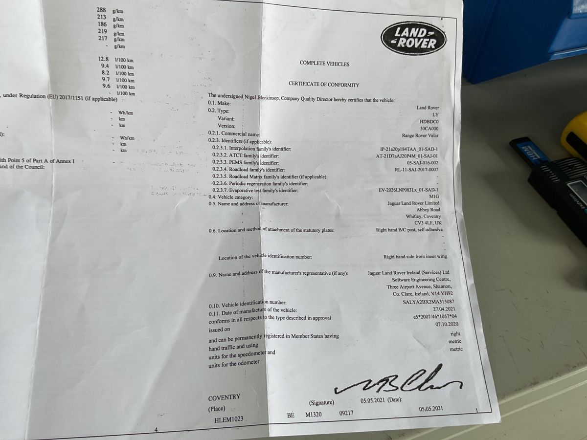 Land Rover Range Rover Velar P250 Velar Edition