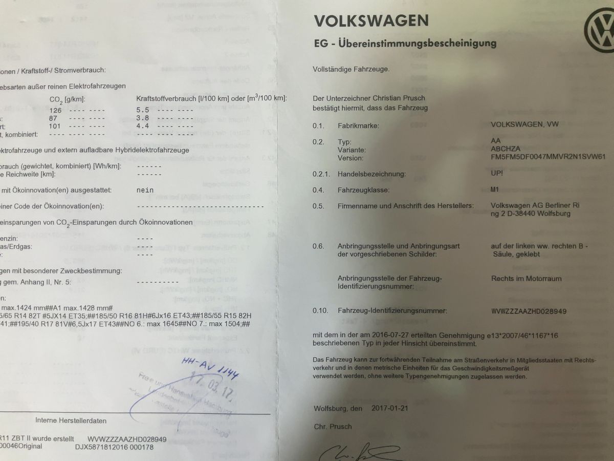 Volkswagen up! d'occasion