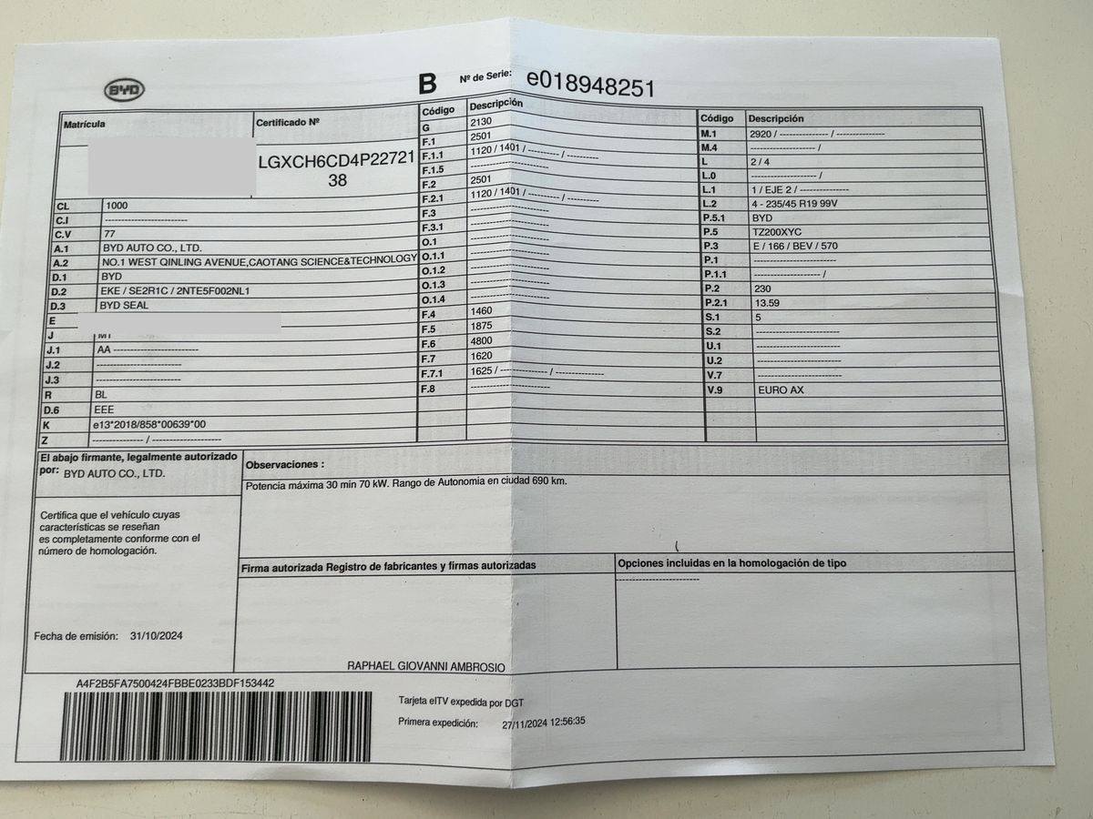BYD Seal d'occasion