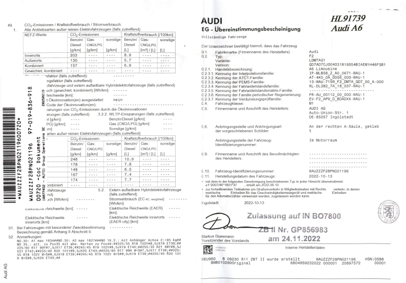 Audi A6 45 TFSI quattro sport