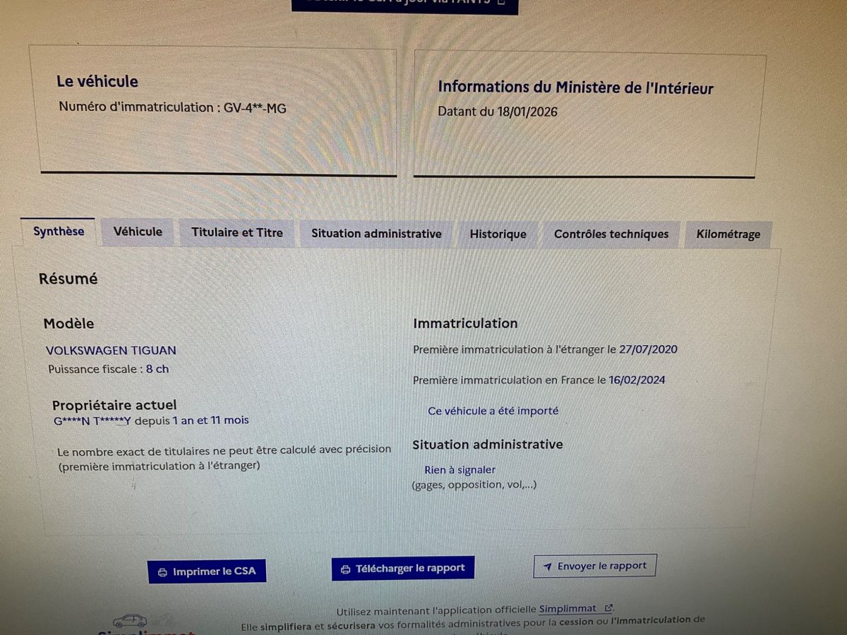 Volkswagen Tiguan d'occasion