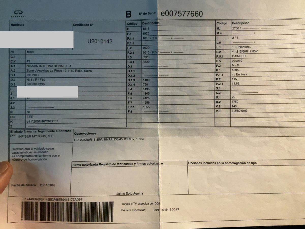 Infiniti Q30 d'occasion