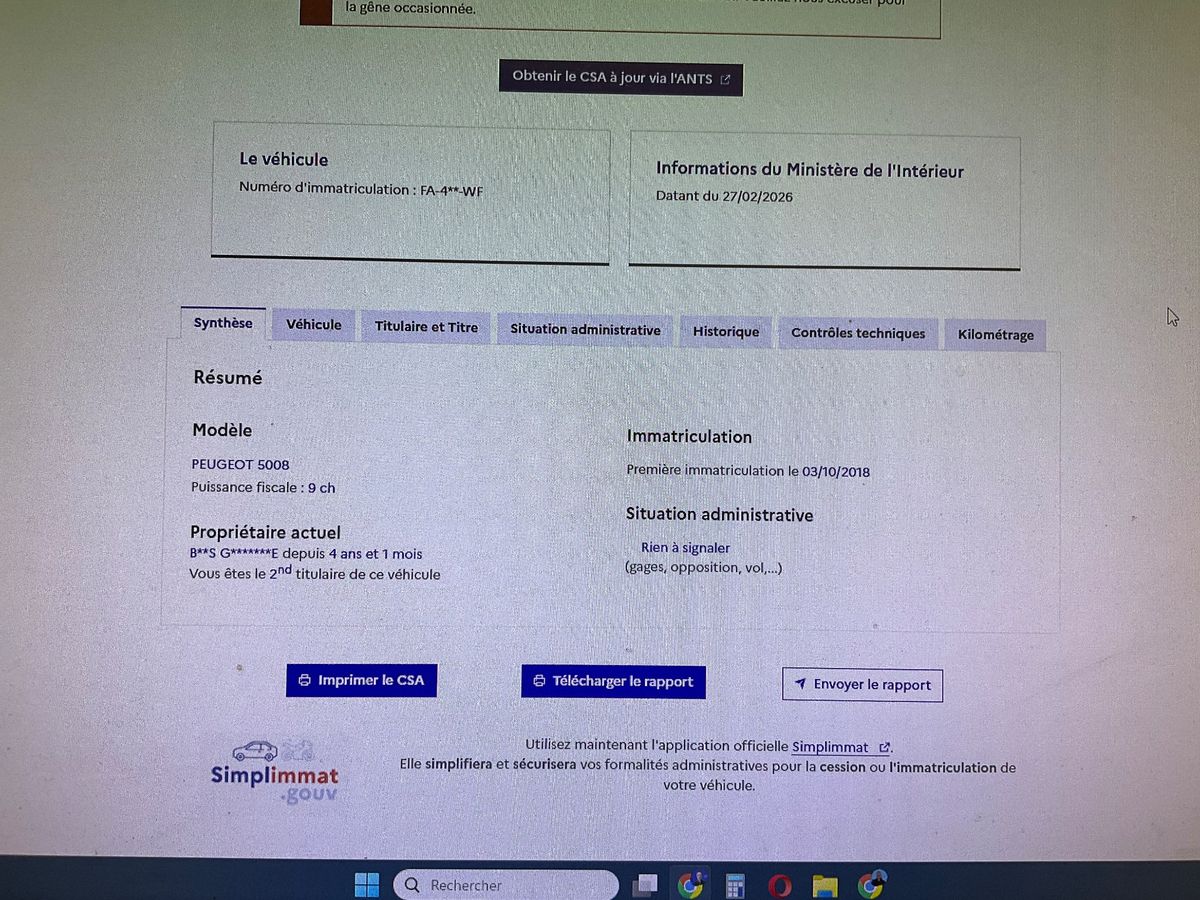 Peugeot 5008 d'occasion