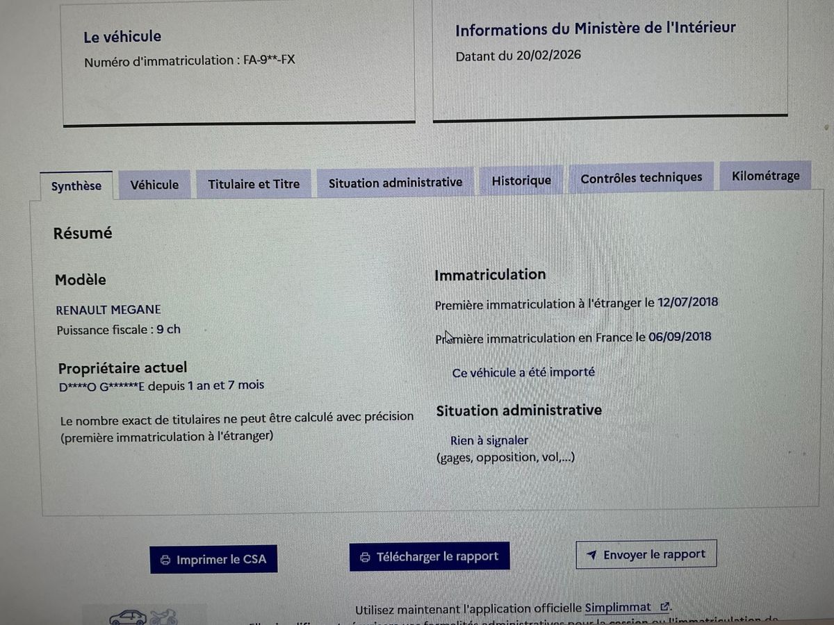 Renault Megane d'occasion