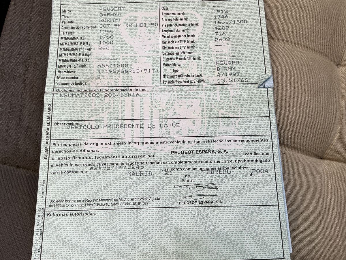 Peugeot 307 2.0 HDi XR