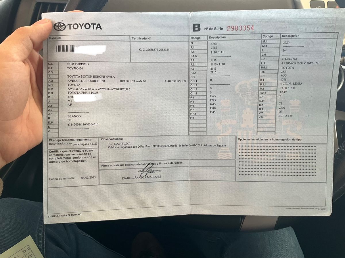 Toyota Prius+ d'occasion