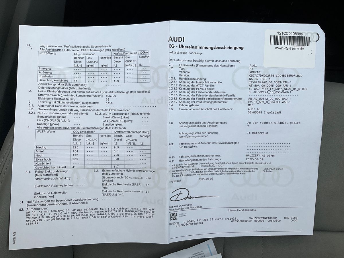 Audi Q5 55 TFSIe quattro S line