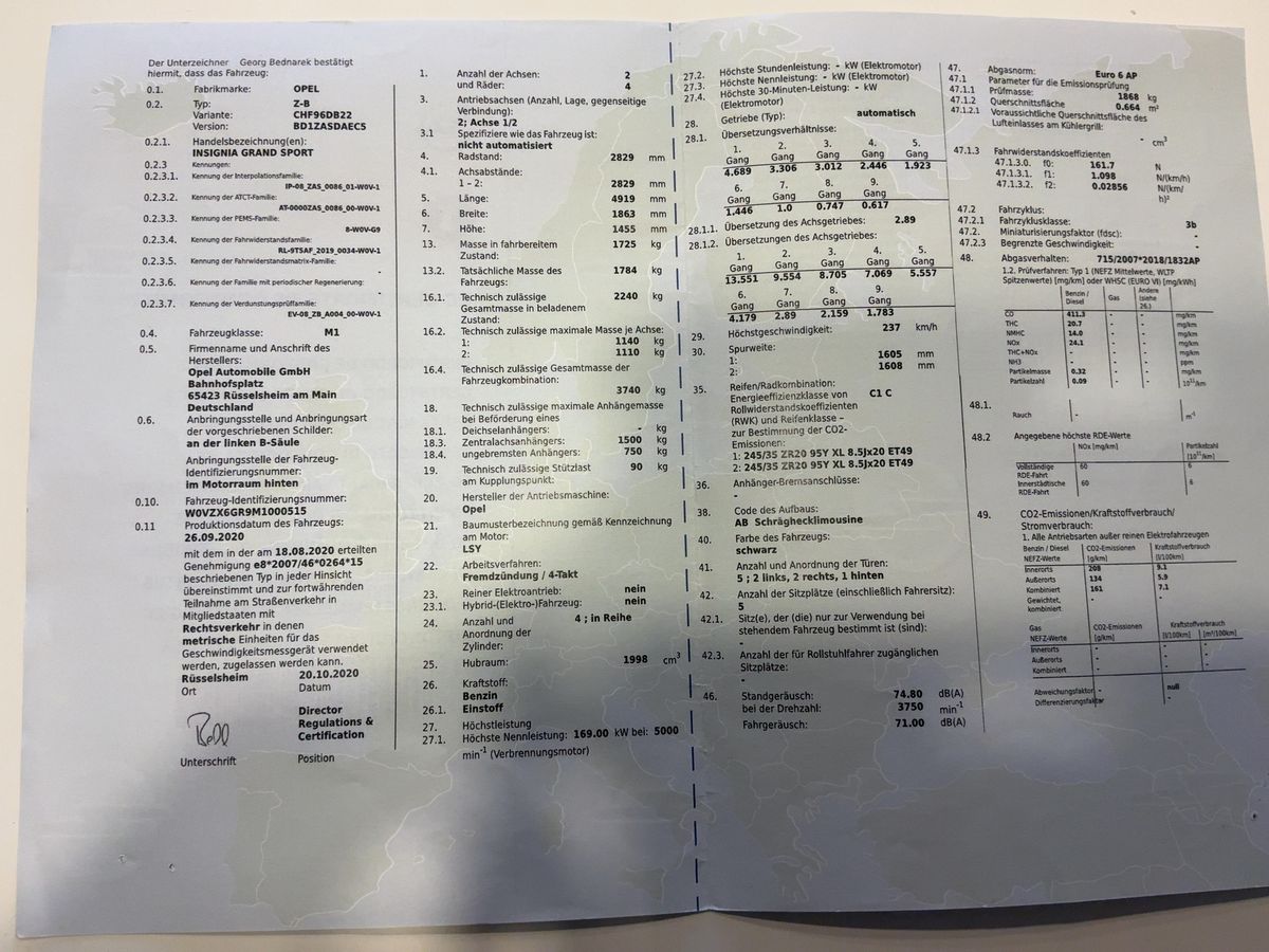 Opel Insignia Grand Sport 2.0 Turbo GSi 4x4