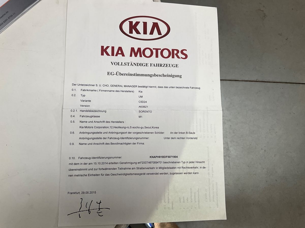 Kia Sorento 2.2 CRDi Spirit 4WD