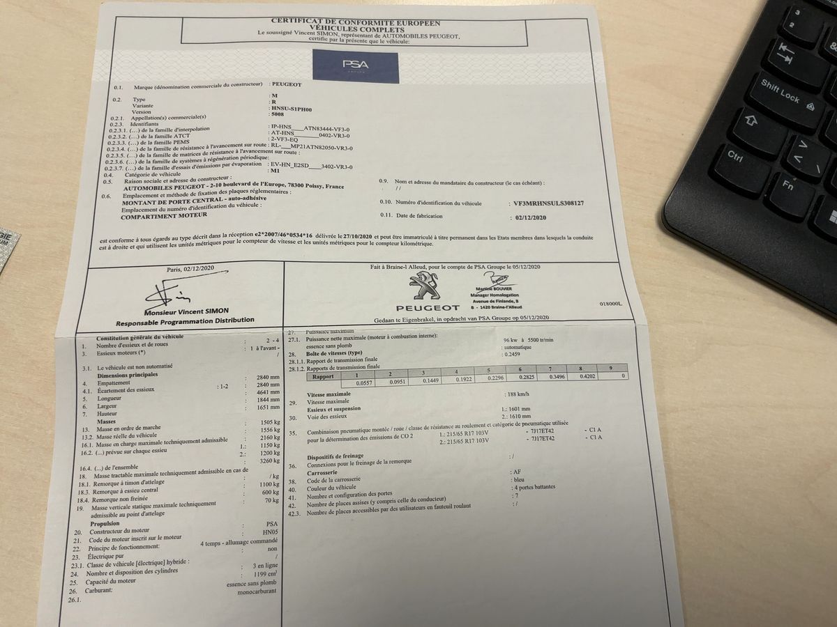 Peugeot 5008 d'occasion