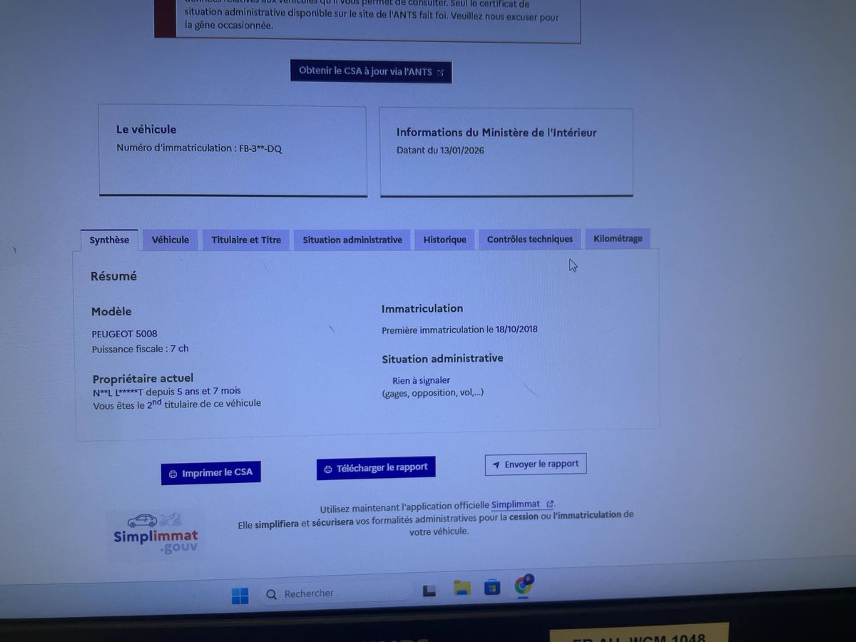 Peugeot 5008 d'occasion