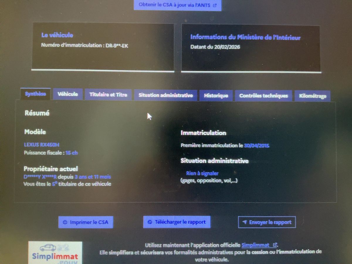 Lexus RX-Serie d'occasion