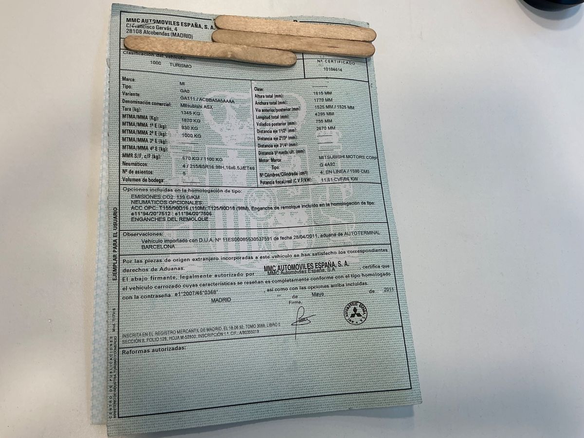 Mitsubishi ASX 1.6 Basis 2WD